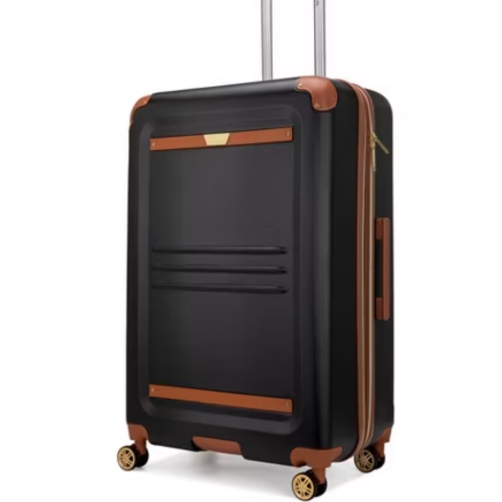 19V69 ITALIA Vintage Expandable Small Checked 1pc Luggage,suitcase travel bag